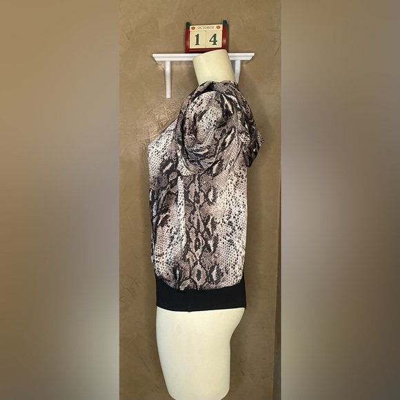 ee: some Wrap Satin Bodysuit color snake Women’s size Small - Picture 5 of 14